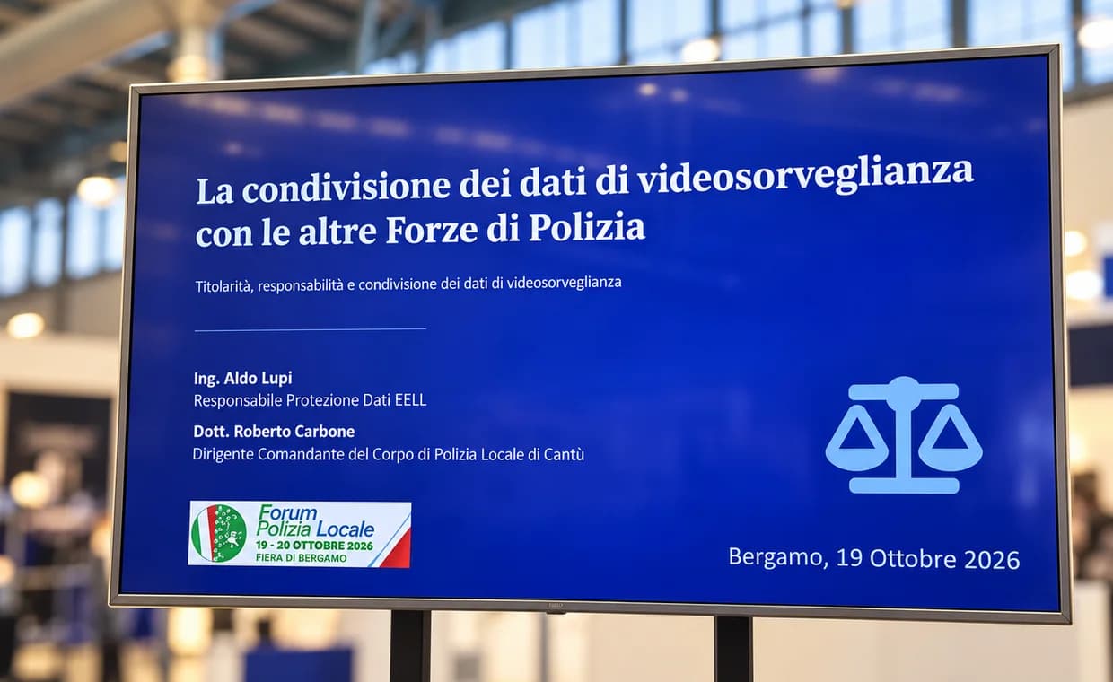 Condivisione dei dati di videosorveglianza: slide introduttiva al Forum della Polizia Locale con Aldo Lupi di SI.net Servizi Informatici